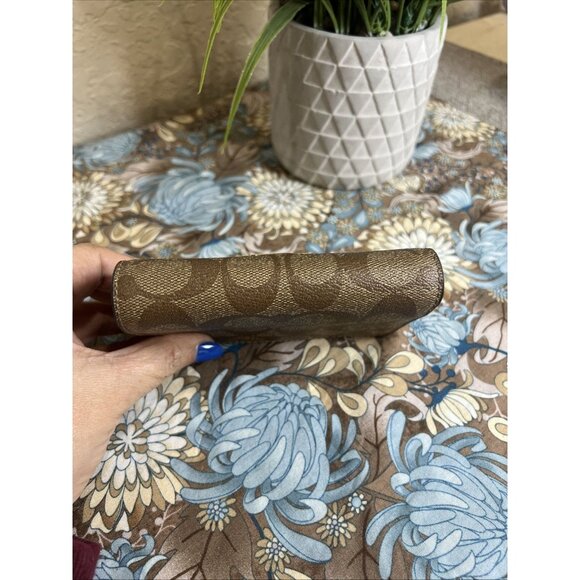 Upcycled Coach Signature Corner Zip Wallet - Picture 6 of 11